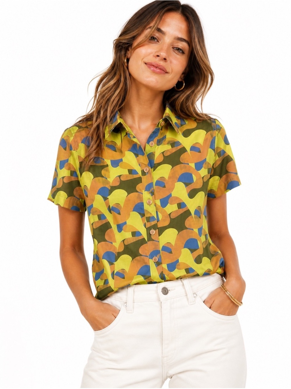 Wildfang The Essential Multi Short-Sleeve Button Up Shirt